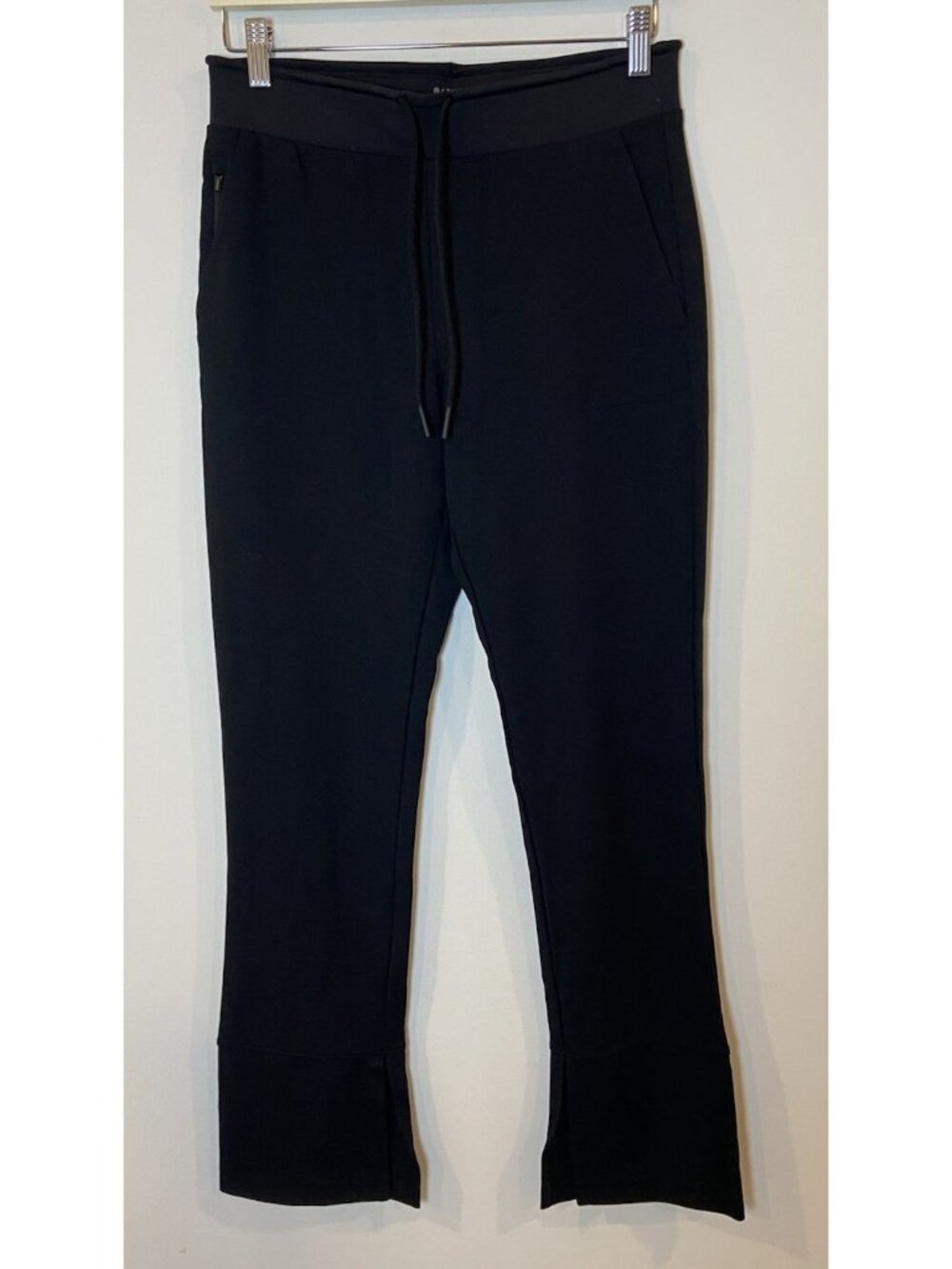 Athleta Hermosa Pants Bootcut Ankle Slit Black Size 8